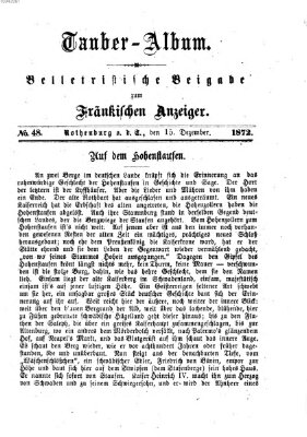 Tauber-Album (Fränkischer Anzeiger) Sonntag 15. Dezember 1872