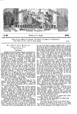 Fränkische Zeitung (Ansbacher Morgenblatt) Sonntag 6. August 1871