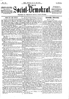 Neuer Social-Demokrat Mittwoch 30. Juli 1873