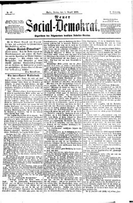 Neuer Social-Demokrat Freitag 1. August 1873