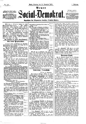 Neuer Social-Demokrat Sonntag 28. September 1873
