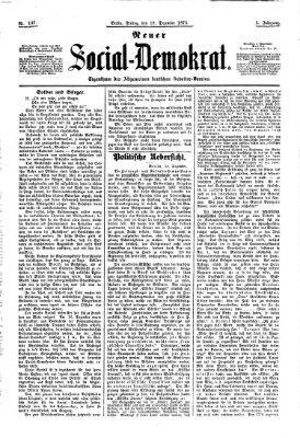 Neuer Social-Demokrat Freitag 19. Dezember 1873