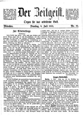 Der Zeitgeist Dienstag 8. Juli 1873