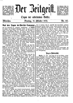 Der Zeitgeist Dienstag 21. Oktober 1873
