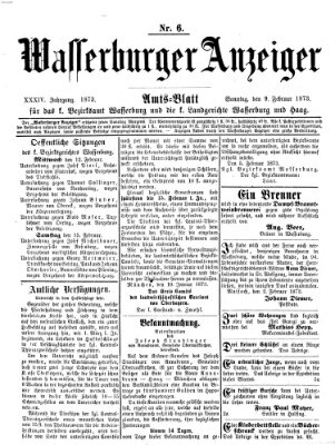 Wasserburger Anzeiger (Wasserburger Wochenblatt) Sonntag 9. Februar 1873