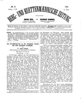 Berg- und hüttenmännische Zeitung Freitag 2. Juni 1871