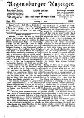 Regensburger Anzeiger Sonntag 19. April 1863