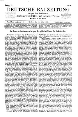 Deutsche Bauzeitung 〈Berlin〉 Donnerstag 14. März 1872
