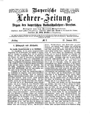 Bayerische Lehrerzeitung Freitag 13. Januar 1871