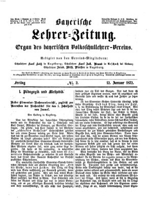 Bayerische Lehrerzeitung Freitag 12. Januar 1872
