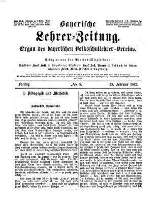 Bayerische Lehrerzeitung Freitag 23. Februar 1872