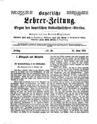 Bayerische Lehrerzeitung Freitag 28. Juni 1872
