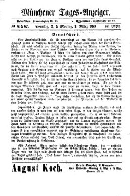 Münchener Tages-Anzeiger Montag 3. März 1873