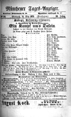Münchener Tages-Anzeiger Mittwoch 14. Mai 1873
