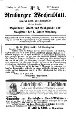 Neuburger Wochenblatt Dienstag 10. Januar 1871