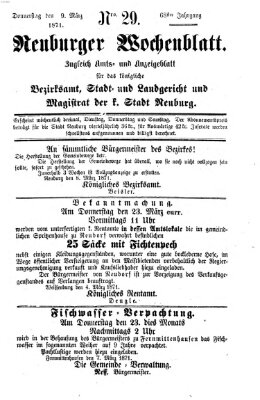 Neuburger Wochenblatt Donnerstag 9. März 1871