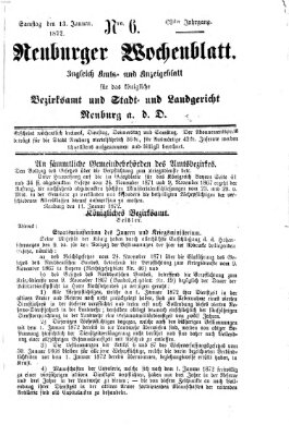 Neuburger Wochenblatt Samstag 13. Januar 1872