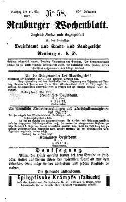 Neuburger Wochenblatt Samstag 11. Mai 1872