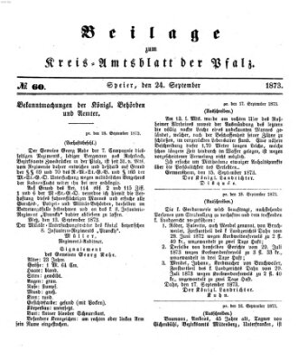 Königlich-bayerisches Kreis-Amtsblatt der Pfalz (Königlich bayerisches Amts- und Intelligenzblatt für die Pfalz) Mittwoch 24. September 1873