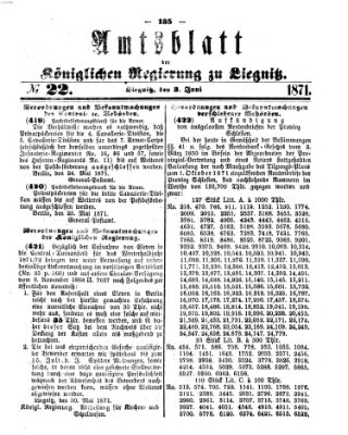 Amts-Blatt der Preußischen Regierung zu Liegnitz Samstag 3. Juni 1871