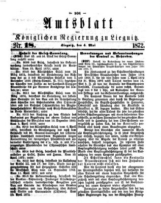 Amts-Blatt der Preußischen Regierung zu Liegnitz Samstag 4. Mai 1872