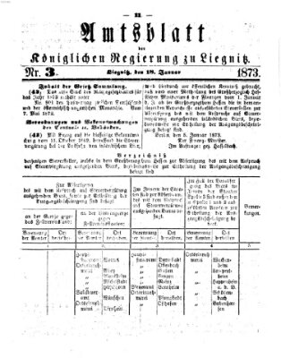 Amts-Blatt der Preußischen Regierung zu Liegnitz Samstag 18. Januar 1873
