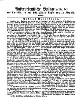 Amts-Blatt der Preußischen Regierung zu Liegnitz Samstag 13. Dezember 1873