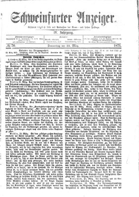 Schweinfurter Anzeiger Donnerstag 23. März 1871