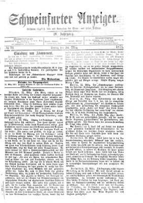 Schweinfurter Anzeiger Freitag 24. März 1871