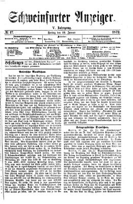 Schweinfurter Anzeiger Freitag 19. Januar 1872