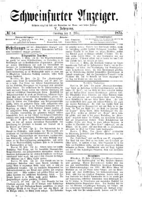 Schweinfurter Anzeiger Samstag 2. März 1872