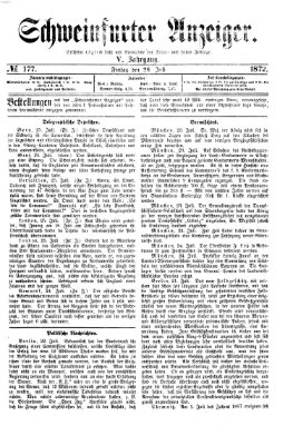 Schweinfurter Anzeiger Freitag 26. Juli 1872