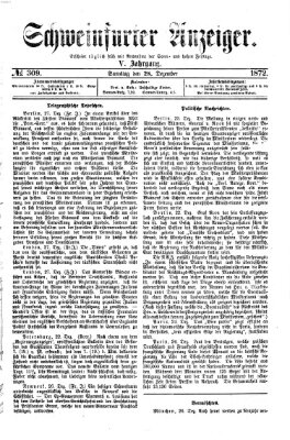 Schweinfurter Anzeiger Samstag 28. Dezember 1872