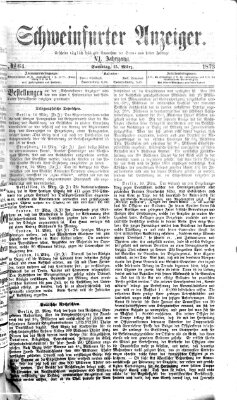 Schweinfurter Anzeiger Samstag 15. März 1873