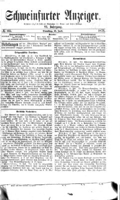 Schweinfurter Anzeiger Dienstag 15. Juli 1873