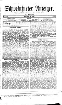 Schweinfurter Anzeiger Dienstag 29. Juli 1873