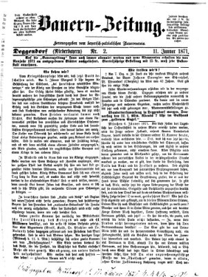 Bauern-Zeitung Mittwoch 11. Januar 1871