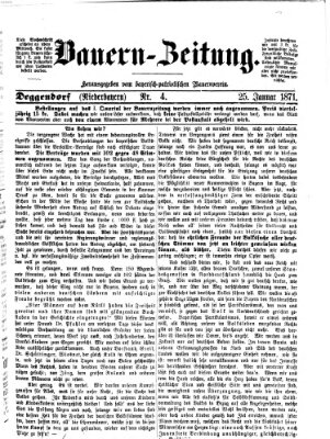Bauern-Zeitung Mittwoch 25. Januar 1871