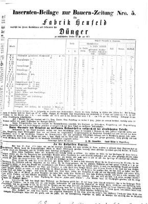 Bauern-Zeitung Mittwoch 1. Februar 1871