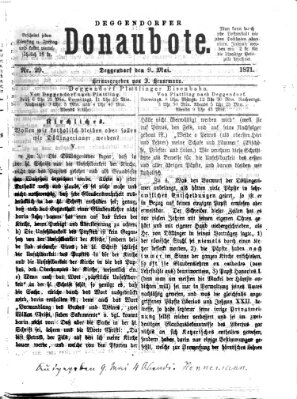 Deggendorfer Donaubote Dienstag 9. Mai 1871