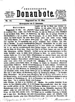 Deggendorfer Donaubote Freitag 31. Mai 1872