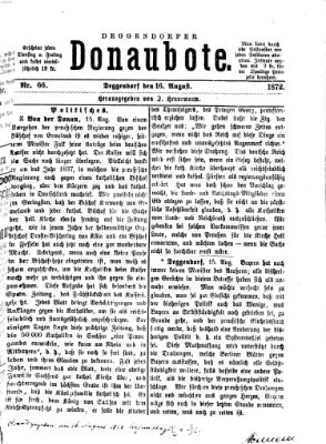 Deggendorfer Donaubote Freitag 16. August 1872