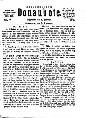 Deggendorfer Donaubote Dienstag 4. Februar 1873