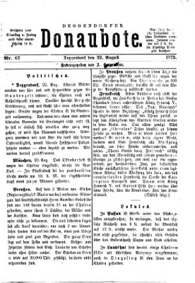 Deggendorfer Donaubote Freitag 22. August 1873