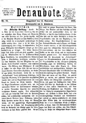 Deggendorfer Donaubote Freitag 14. November 1873