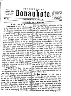 Deggendorfer Donaubote Freitag 28. November 1873