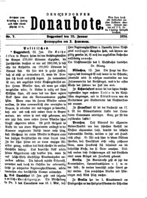Deggendorfer Donaubote Freitag 23. Januar 1874