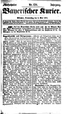 Bayerischer Kurier Donnerstag 4. Mai 1871