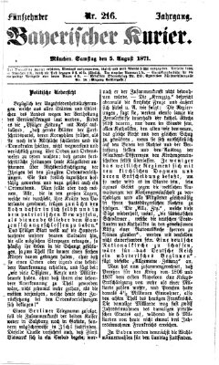Bayerischer Kurier Samstag 5. August 1871
