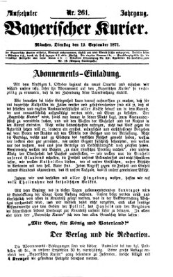Bayerischer Kurier Dienstag 19. September 1871
